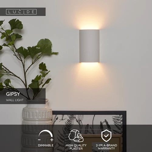 Lucide GIPSY - Wall light - 1xG9 - White - USP